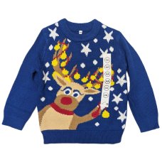 CPX05: Kids Knitted Christmas Reindeer Jumper (3-12 years)
